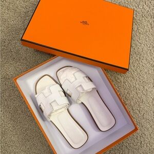 Hermes Oran Leather Sandals
